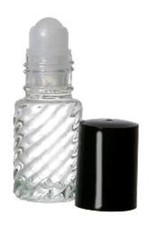 5 ML Roll on Roll on Swirl Glass Bottle With Housing Ball  Plastic Caps