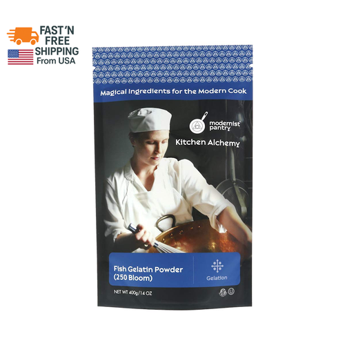 Pure Fish Gelatin Powder (250 Bloom) Gluten-Free OU Kosher Certified - 400G/14Oz