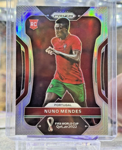 2022 Panini Prizm World Cup Qatar #180 Nuno Mendes Silver Prizm RC Rookie