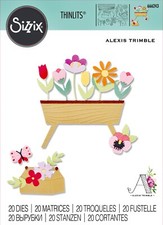 New Retired Sizzix Thinlits In the Garden 20pc 666243 Retail 24.99 A. Trimble