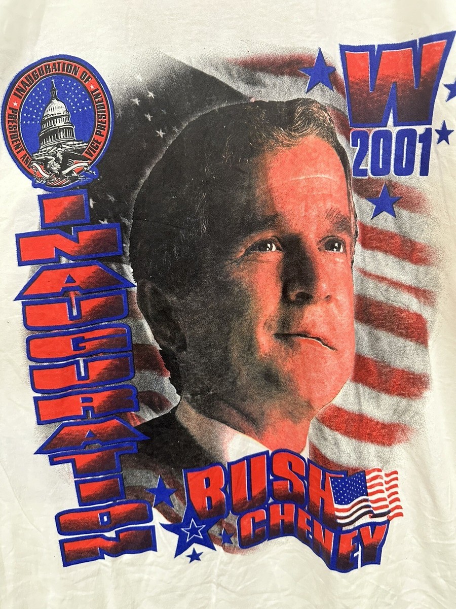 RARE VTG George Bush Inauguration W Stands For Winner Rap Tee T