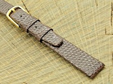 Hadley Roma Vintage Lizard Grain w Gold Tone Buckle 12mm Watch Band NOS Unused