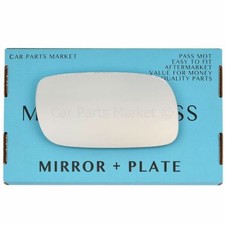 Right Driver side Flat Wing door mirror glass for Vauxhall Calibra 90-97 + plate