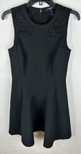 Madewell Women’s Dress 4 Black A Line Sleeveless Lined Stretch Lace
