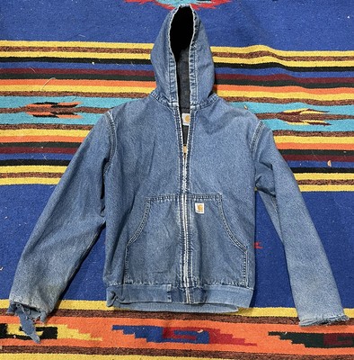 Vintage Carhartt Denim Zip Up Hooded 