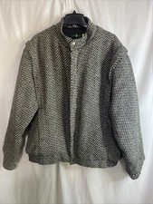 Hunt Club Vintage Wool Blend Jacket Women’s 2X Gray Black USA Made