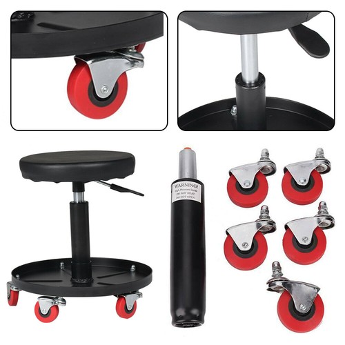 Creeper Stool Seat Pneumatic Mechanic Round Car Bike Garage Workshop Black uk. - Picture 10 of 12