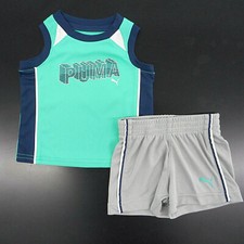 Infant Boys PUMA 38 Muscle Shirt Shorts 2PC. Set Size 0/3 Month