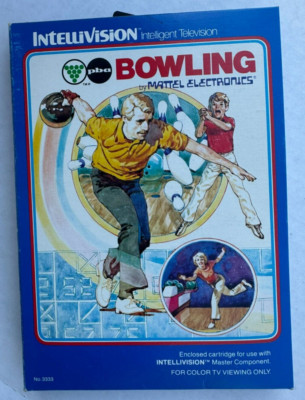 Intellivision Mattel Electronics Bowling Cartridge & Instructions Original Box