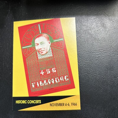 Jb30 Pro Set Super Stars 1991 Music Cards #250 Muddy Waters Concert Poster 1966