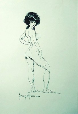 FRANK FRAZETTA, STANDING WOMAN, 7x10'' VINTAGE O.O.A.K. 1979 PHOTOSTAT, NEW, MINT