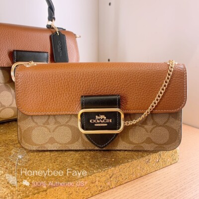 NWT Coach Morgan Crossbody In Colorblock Signature Canvas With