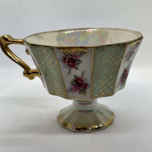 VTG Tea Cup Saucer 1978 Japan Stuckys Floral Fine Bone China Granny Core Cottage - Picture 9 of 15