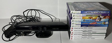 Microsoft Xbox 360 Kinect Motion Sensor Bar Black AND 12 Games Bundle Used