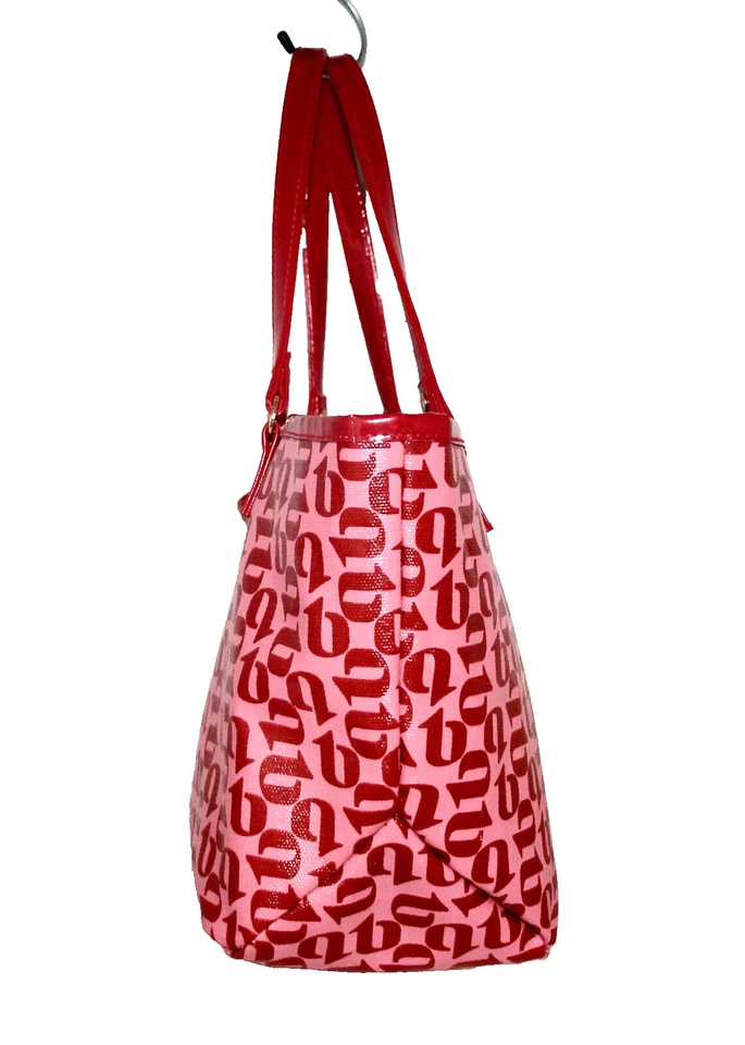 Bolso de Mano TED BAKER Pequeño Rojo Firma Recubierto de Lona de Algodón Borde de Charol Foto 4 de 4
