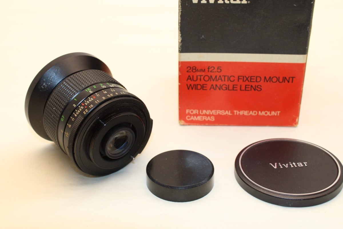 Vivitar Auto Wide Angle 28mm/2.5 M42マウント Vivitar 28 mm F/2.5 Auto Wide-Angle MF Lens M42 mount in box | eBay