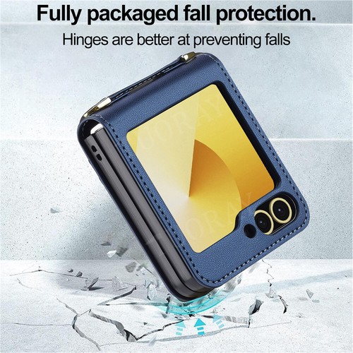 For Samsung Z FLIP 6 FLIP 5 4 3 Leather Wallet Filp Phone Case Stand Cover - Bild 65 von 84