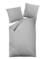 Dormisette Fein Flanell BettwäSche 135X200 Zickzack Silber Uni 1034-25
