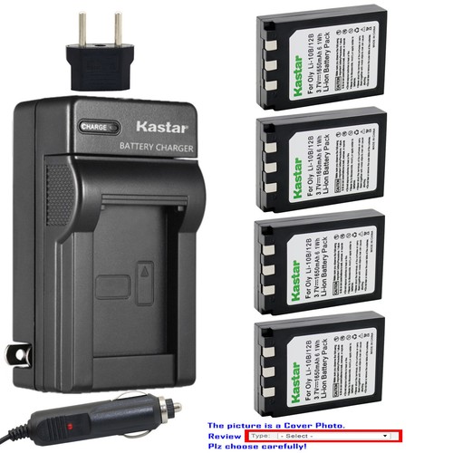 Kastar Battery AC Charger for Olympus Li10B Li12B Li10C Stylus 300
