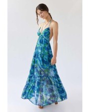 Urban Outfitters Tallulah Floral Halter Maxi Dress-S-$149 A652