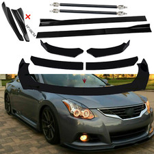 Front Bumper Rear Lip Splitter Spoiler Diffuser For Nissan Altima Glossy Black