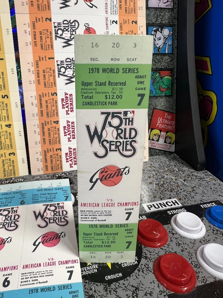 1978 Postseason World Series SF Giants Phantom Ticket Lot Full Sheets 19 Total! - Image 2 of 4