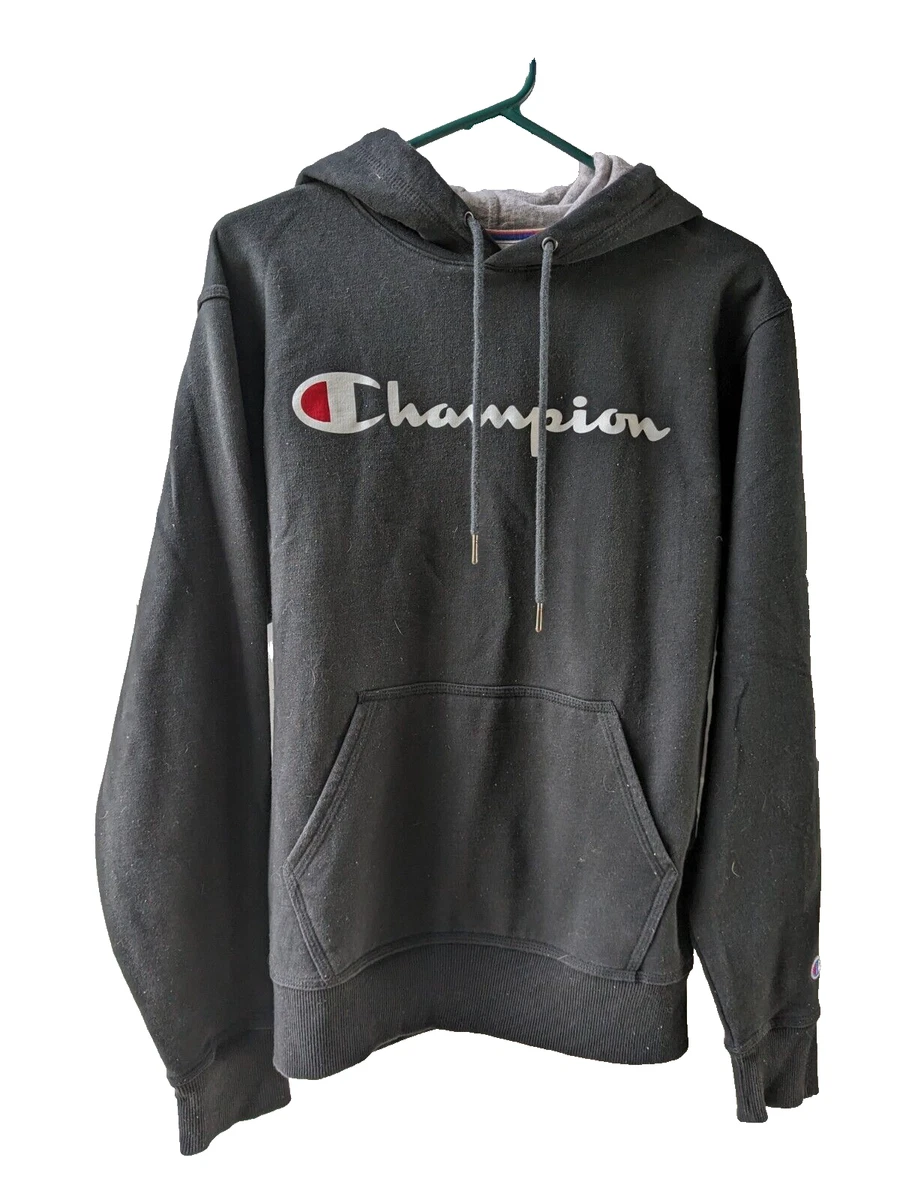 Champion black 2025 script hoodie