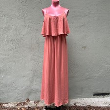 Show Me Your Mumu Caitlin Ruffle Maxi Dress Long Strap Party Bridesmaid L