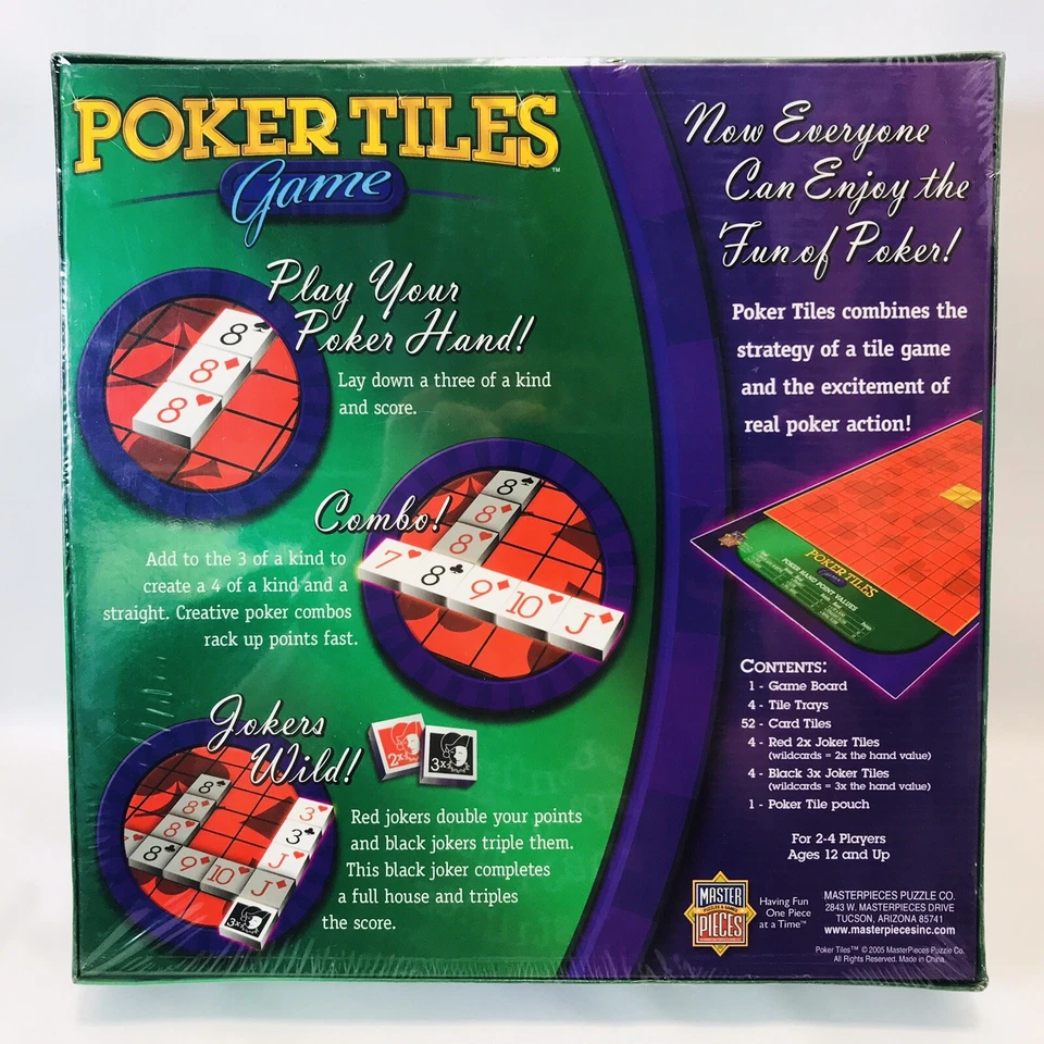 Master Pieces Poker Tiles Game Brand New Sealed 2005 Poker Action - 2-4 Players - Image 3 of 4