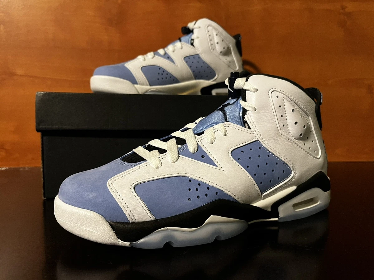 Nike Air Jordan 6 Retro UNC White GS Size 6.5Y / Women's 8 Shoes 384665-410 RARE