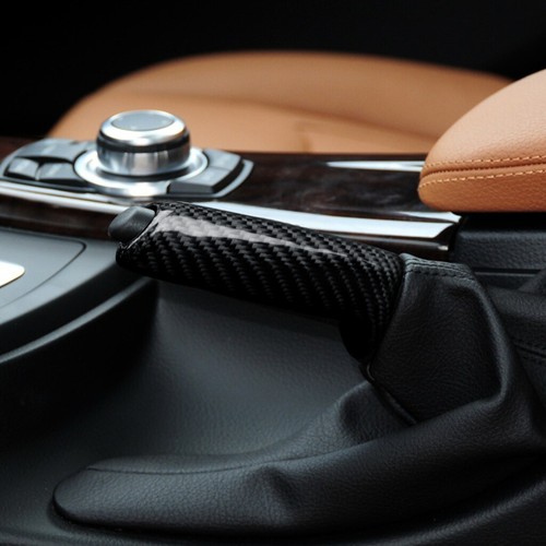 1x Carbon Fiber Handbrake Handle Grip Cover Trim For BMW E60 E84 E88 E90 E91 E93 - Picture 6 of 11