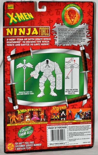 X-men Ninja Force Dark Nemesis With Spear Shooting Staff 1996 ToyBiz A118 for sale online