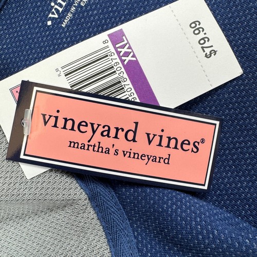 NWT VINEYARD VINES Men's Broadfield 1/2 Zip Blue Knit Pullover Shirt, Size XXL - Picture 13 of 16