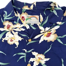 Paradise Found Men's Short Sleeve Floral Hawaiian Aloha M Rayon Travel Cruise
