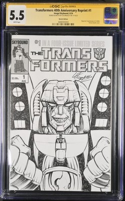 TRANSFORMERS #1 40TH ANNIVERSARY SIGNED AND SKETCHED BY LEE BRADLEY CGC 004