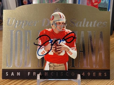 Joe Montana 1995 Upper Deck Salutes On Card Auto #JM1 49ers & Chiefs /10000