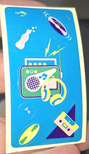 Vintage Stickers, Small Mod,strip,cassette Player Boom Box,sanrio?,(STK51) - Picture 1 of 3