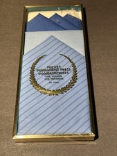 Vintage Package Of Mens Cotton Blend Pocket Handkerchiefs Shades Of Blue NNT