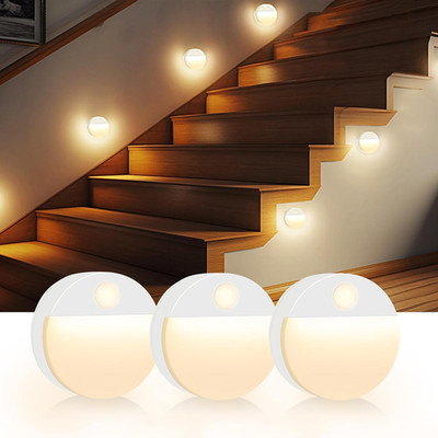 3 Pack Motion Sensor Stair Light for Indoor, Battery Operated Closet Lights, Led