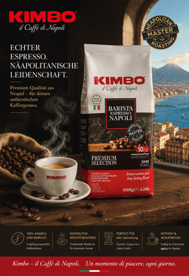 3 x Kimbo - Espresso Barista Napoli ganze Kaffeebohnen 1kg, Premium Selection