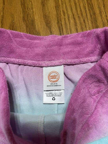 NWT XS (4-5) Wonder Nation Multicolor blue/ purple Kids Towel Terry Shorts - Picture 7 of 17