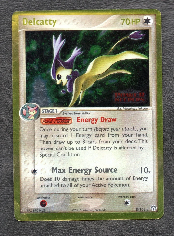 Pokemon DELCATTY Card EX POWER KEEPERS Set #8/108 HOLO - Photo 1/2