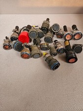 21 pcs Military Circular Connectors, various manufacturers, used