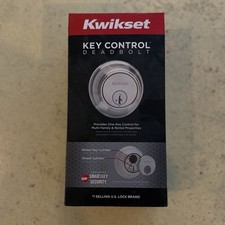 Kwikset Key Control Deadbolt Satin Nickel SmartKey Rental Property New