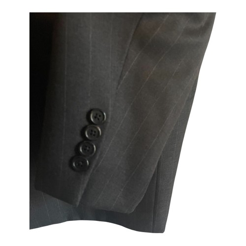Hickey Freeman Suit Men's Size 50L Loro Piana Wool 2-Button Gray Pinstripes 2-pc - Picture 3 of 7