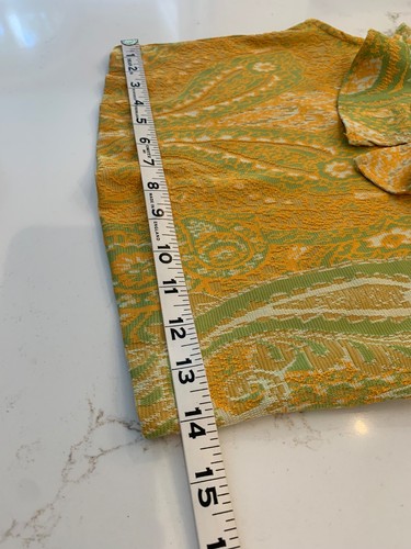 Blusa Zara taglia grande jacquard stampa paisley volant scollo a scoop top NUOVA - Foto 4 di 14