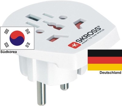 Reisestecker Südkorea auf Geräte aus Deutschland Urlaubsadapter Skross