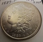 1889-P Morgan Silver (90%) Dollar AU+ Brighter Strike $60+ in silver alone!