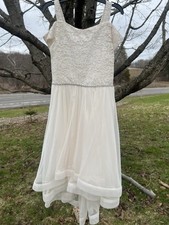 NEW SPEECHLESS KIDS GIRLS BEAUTIFUL WHITE DRESS SIZE 16