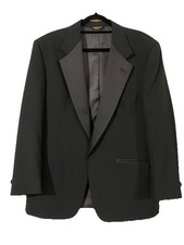Christian Dior Monsieur Mens Tuxedo Jacket Blazer Authentic 44R Black Formal